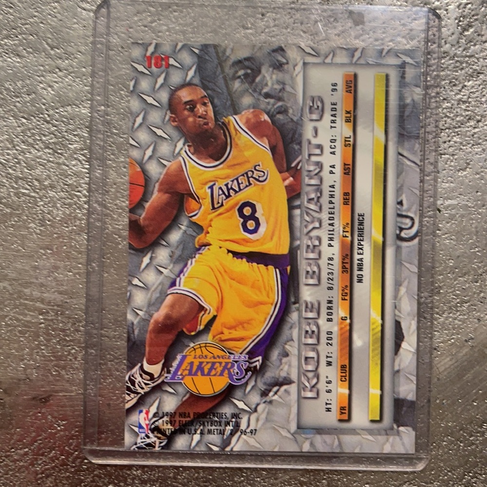Kobe Bryant rookie metal card mint